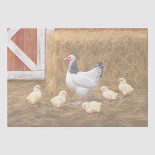 Sussex Chicken Mama Hen and Chicks Tissue Paper