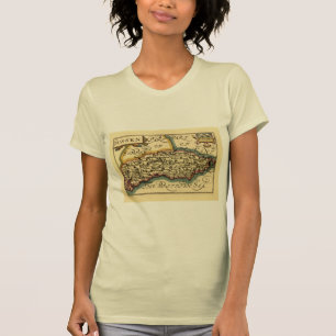 Sussex County England Old Antiquarian Atlas Map T-Shirt