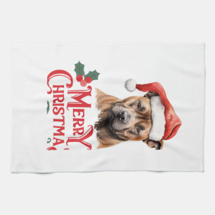 Sussex Spaniel Christmas Kitchen Towel
