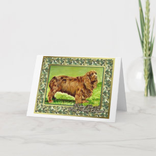Sussex Spaniel Dog Blank Christmas Card