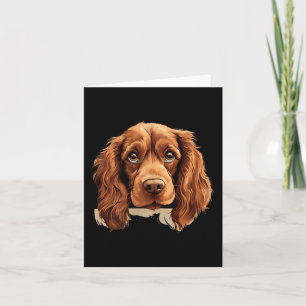 Sussex Spaniel Dog Mom Dad Peeking Puppy Card