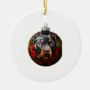 Sussex Spaniel Happy Christmas Ceramic Ornament