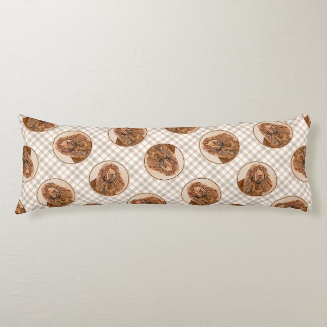 Sussex Spaniel Painting Cute Original Pet Dog Art Body Pillow (Front)