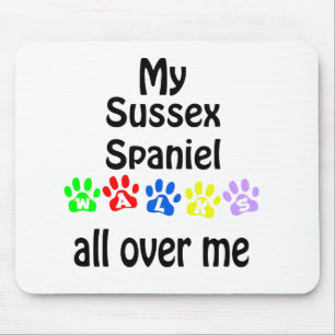 Sussex Spaniel Walks Design Mouse Pad