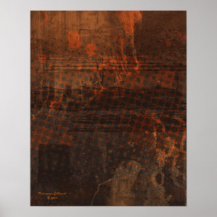 Sustain Rust Art Abstract Print