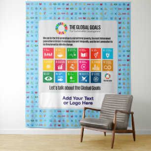 Sustainability Decor for Home Office Classroom Tap Tapestry