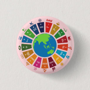 Sustainability Goals Advocacy Community Action 1 Inch Round Button
