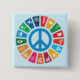 Sustainability Goals Advocacy Community Action 2 Inch Square Button