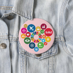 Sustainability Goals Advocacy Community Action 4 Inch Round Button