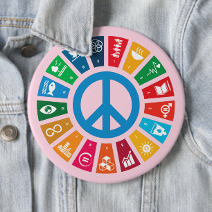 Sustainability Goals Advocacy Community Action 6 Inch Round Button