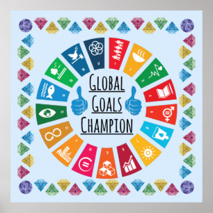 Sustainability Goals Inspirational Motivation Gift Poster