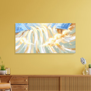 Sustainable Art Solar Energy Abstract Painting Canvas Print