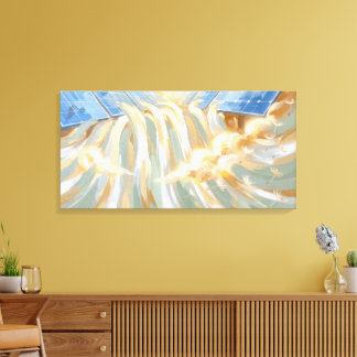 Sustainable Art Solar Energy Abstract Painting Canvas Print