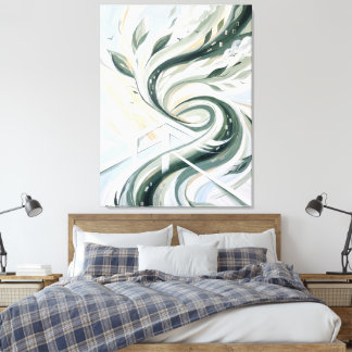 Sustainable City Art Vertical Forest Abstract Art Canvas Print