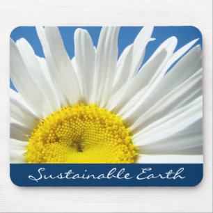 Sustainable Earth Mousepad gifts Daisy Flower