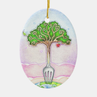 SUSTAINABLE, FOOD FOR LIFE CERAMIC ORNAMENT