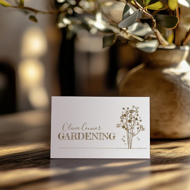 Sustainable Garden Care & Eco-friendly Practices Business Card (Perfect for business)