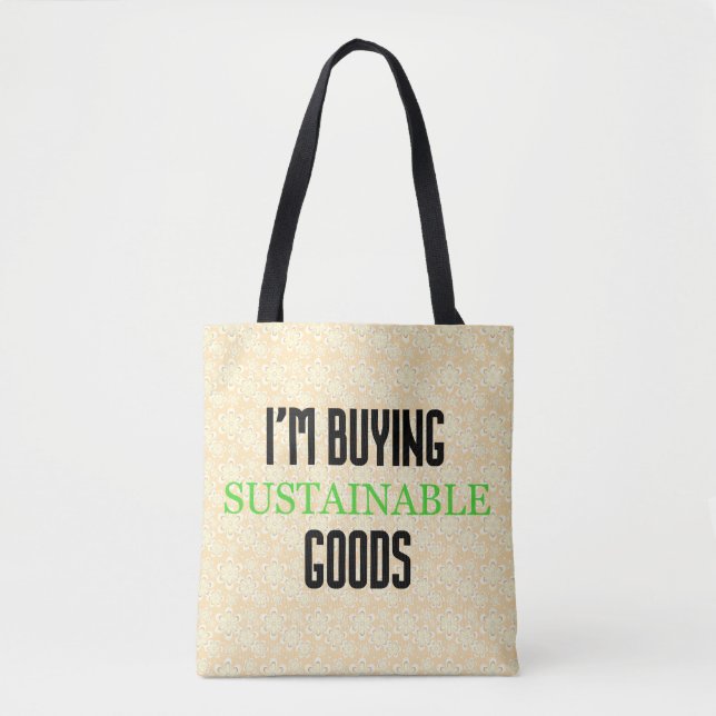 Sustainable Goods Yellow Floral Tote Bag (Front)