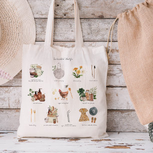 Sustainable Lifestyle Eco Guide   Zero Waste Tote Bag