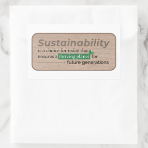 Sustainable Living Inspirational Quote Typography Sticker