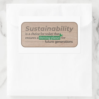 Sustainable Living Inspirational Quote Typography Sticker