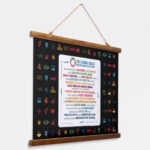 Sustainable SDG Decor for Home, Office & Classroom Hanging Tapestry