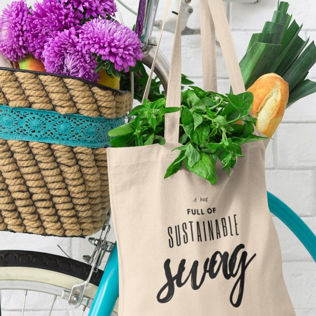 Sustainable Swag Eco-Friendly Cool Funny  Tote Bag (Shop now and be part of the sustainable swag movement!)