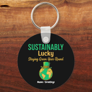 Sustainably Lucky Earth Eco-Friendly Green Living Keychain
