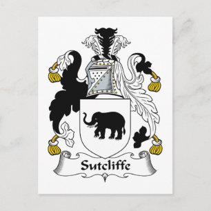 Sutcliffe Family Crest Postcard
