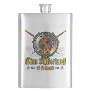 Sutherland Clan Badge Hip Flask