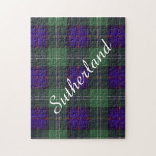 Sutherland Clan Plaid Scottish tartan Jigsaw Puzzle