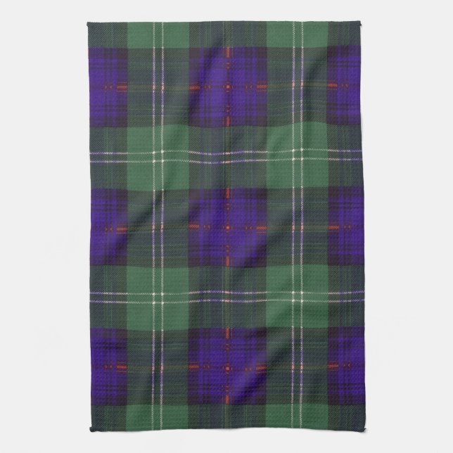 Sutherland Clan Plaid Scottish tartan Kitchen Towel (Vertical)