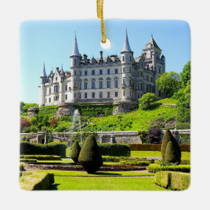 Sutherland Clan's Dunrobin Castle Xmas Ceramic Ornament