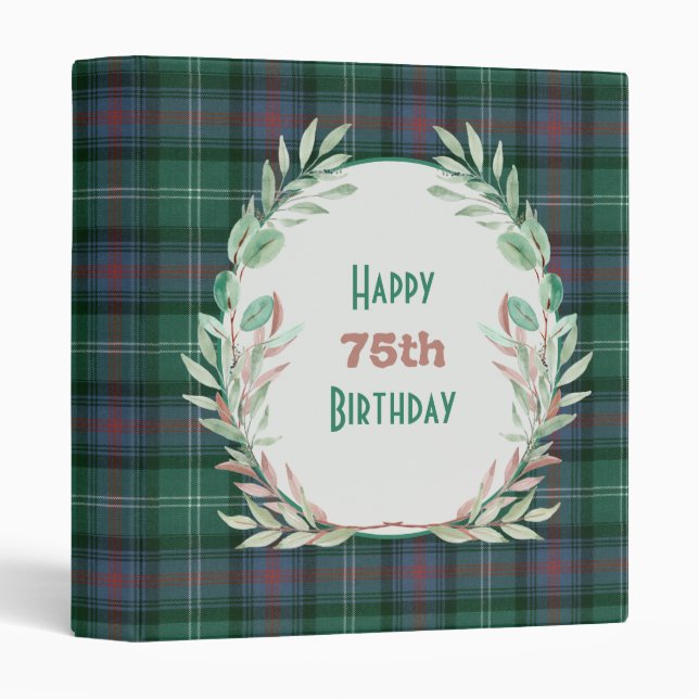 Sutherland Old Ancient Scottish Tartan Binder (Front/Spine)