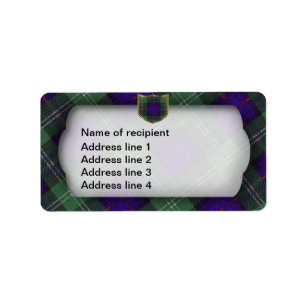 Sutherland Scottish Tartan address label