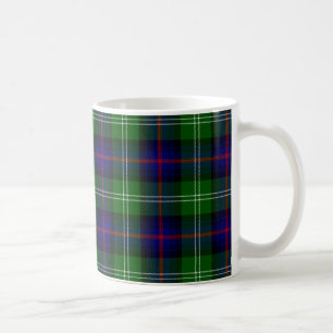 Sutherland tartan blue green plaid coffee mug