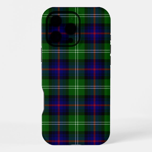 Sutherland tartan blue green plaid iPhone case (Back)