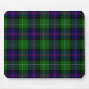 Sutherland tartan blue green plaid mouse pad
