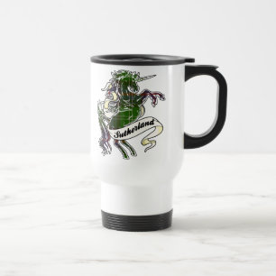 Sutherland Tartan Unicorn Travel Mug