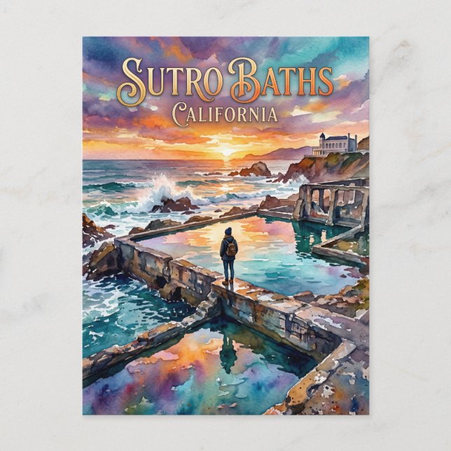 Sutro Baths California Postcard (Front)