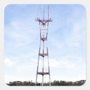 Sutro Tower Square Sticker