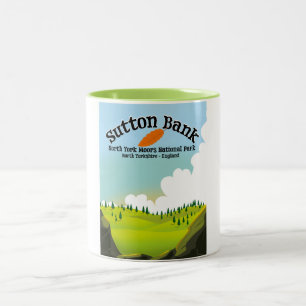 sutton bank north york moors national park Two-Tone coffee mug