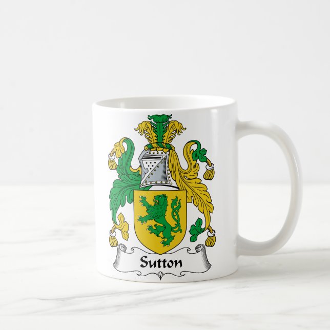 Sutton Family Crest Coffee Mug (Right)