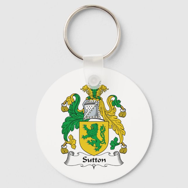 Sutton Family Crest Keychain (Front)