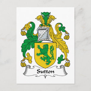 Sutton Family Crest Postcard