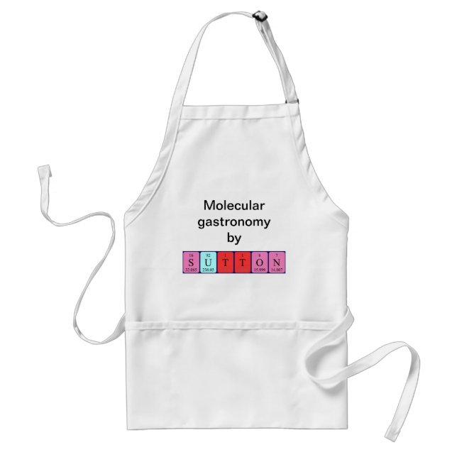 Sutton periodic table name apron (Front)