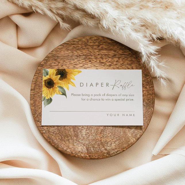 SUTTON Sunflower Diaper Raffle Ticket (set of 100) (Creator Uploaded)