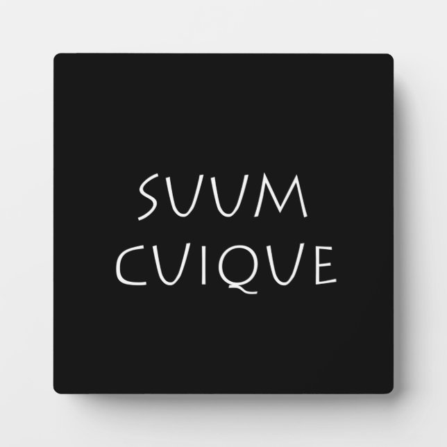 Suum cuique plaque (Front)