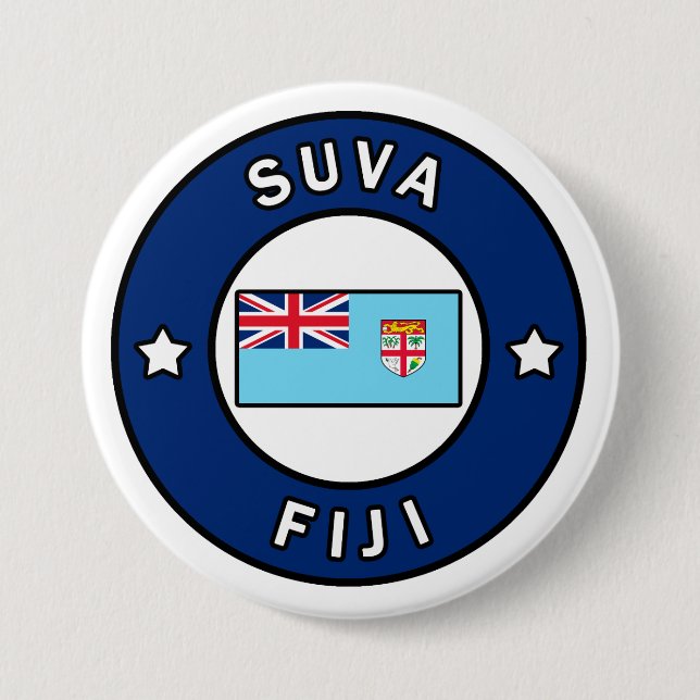 Suva Fiji 3 Inch Round Button (Front)