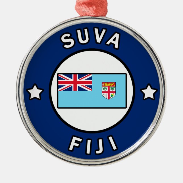 Suva Fiji Metal Ornament (Front)